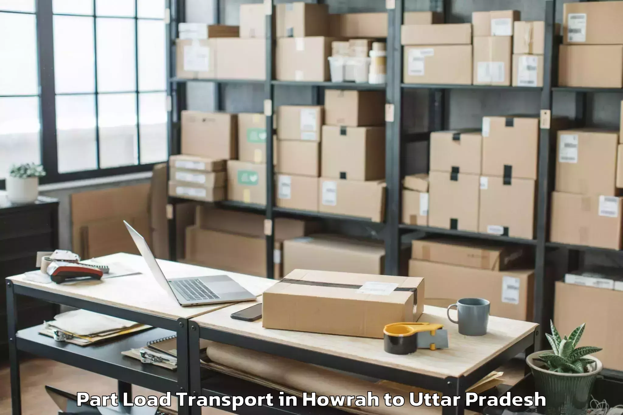 Professional Howrah to Ballia Part Load Transport